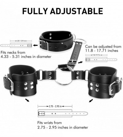 Restraints Neck to Wrist Restraints kit- Frisky Beginner Behind Back Handcuffs Collar- Adjustable Bondage Set- Couple SM Sex ...