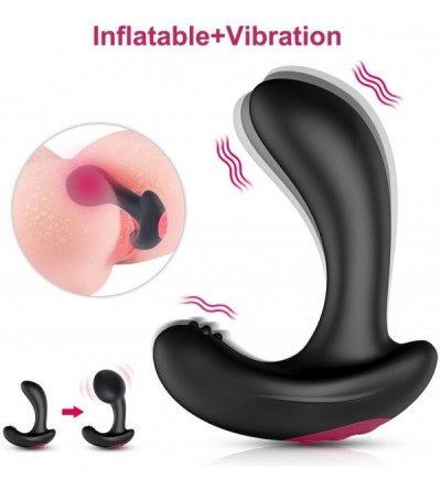 Vibrators Anal Vibrator Sex Toy Inflatable Butt Plug Unisex Rechargeable Silicone Vibrating Prostate Massager with 10 Vibrati...