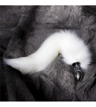 Anal Sex Toys Bunny B-ūtt Artificial Wool Metal Material Fox Men Women Tail Plug - white - C21979IZRZ7 $37.49