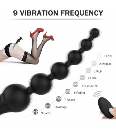 Anal Sex Toys Vibrating Anal Beads Butt Plug with Remote Control Prostate Stimulation Massage 9 Vibrating Anal Training Vibra...