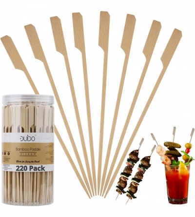 Paddles, Whips & Ticklers Bamboo Skewers Paddle Wooden Sticks - (220 Pack / 7 Inch) Eco Friendly Grill Skewers for BBQ/Barbec...
