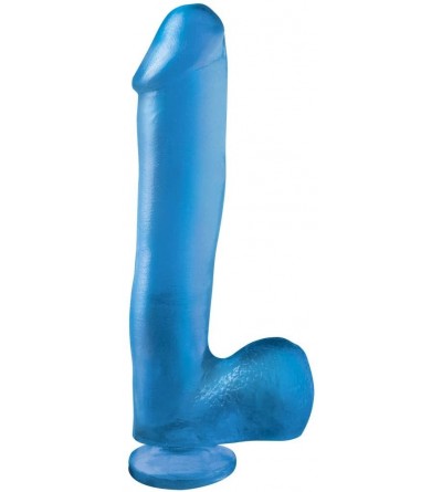 Dildos 10-Inch Suction Cup Dong- Blue - Blue - C8112E5YUIJ $99.54