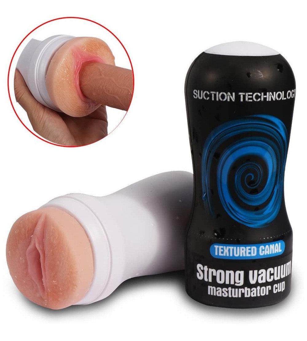 Male Masturbators Pocket Pussy 3D Realistic Male Masturbation Stroker-Female Vagina Masturbator for Men Toys - Skin - C0189MX...