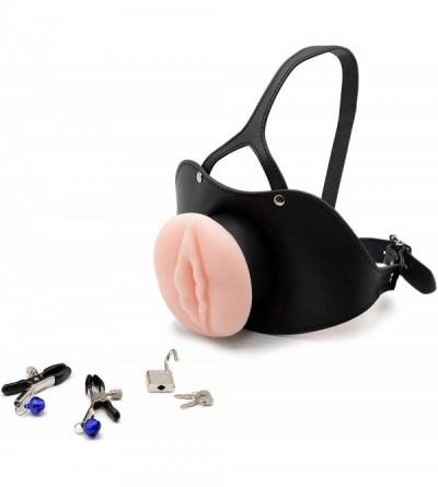 Gags & Muzzles Oral Sex Mouth Gag-Large Model Leather Locked Blowjob Mouth Gags & Muzzles (Black- Large) - C1197W8N6LH $16.96