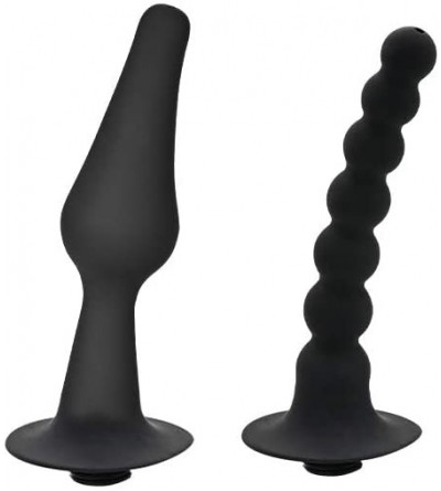 Anal Sex Toys Silicone Enema Bulb Accessory 2 Replaceable Nozzles Anal Vaginal Shower Douche Attachment for Men Women - CJ18W...