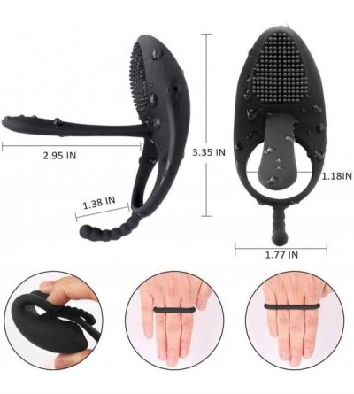 Penis Rings 10 Pcs Men Full Silicone Vibrating Cock Ring - Waterproof Rechargeable Pěnis Ring Vibrator Sěxy Toystory for Adǔl...