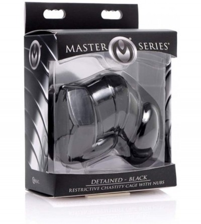 Chastity Devices Detained Restrictive Chastity Cage- Black - C417Z3HQH7W $30.62