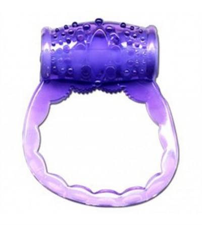 Penis Rings Purple Vibrating Cock Ring - CB11IHHTTXJ $6.40