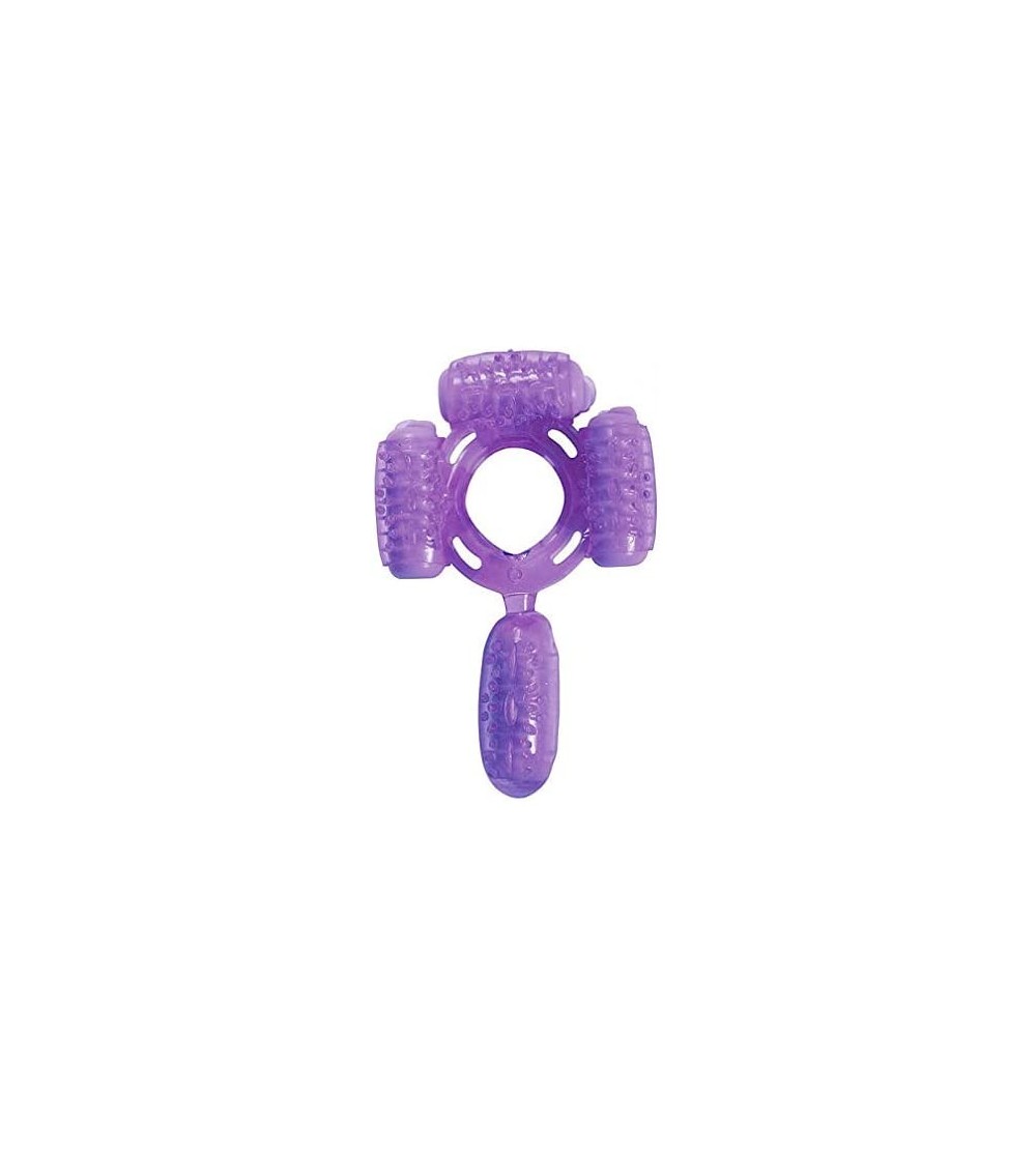 Penis Rings Humm Dinger Quad C*ckring- Purple - Purple - CY114COAECZ $24.24