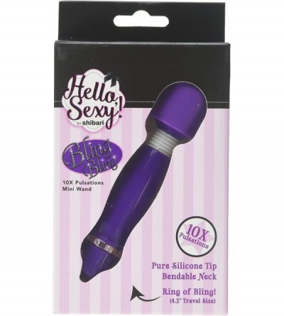 Vibrators Hello Bling Bling- 10x Mini Wand Massager- Purple - Purple - CP182XD868U $34.91