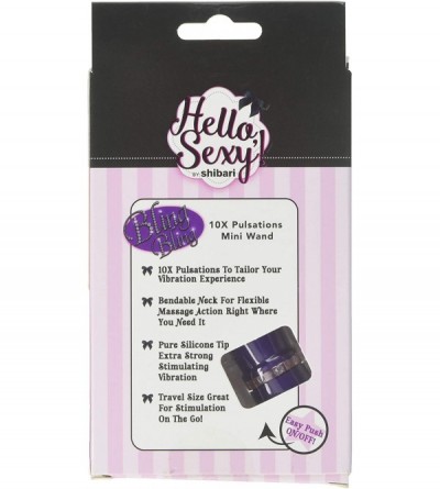 Vibrators Hello Bling Bling- 10x Mini Wand Massager- Purple - Purple - CP182XD868U $34.91