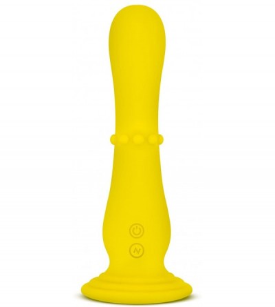 Vibrators Nude Impressions - Rechargeable Waterproof 10 Setting Deep Rumbly Vibrating Flexible Satin Silicone Dildo - Yellow ...