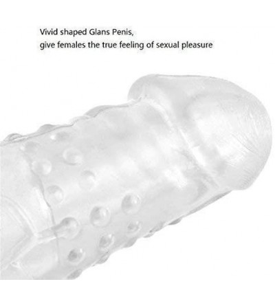 Pumps & Enlargers Silicone Pênís Sleeve for Men Large Reusable Cóndom Clear - C919IDXWXN4 $24.69