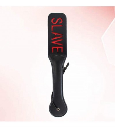Paddles, Whips & Ticklers Dual Layer Spanking Paddle Fetish Leather Paddle Letter Patterned Role Play Discipline Sex Toy (Bla...