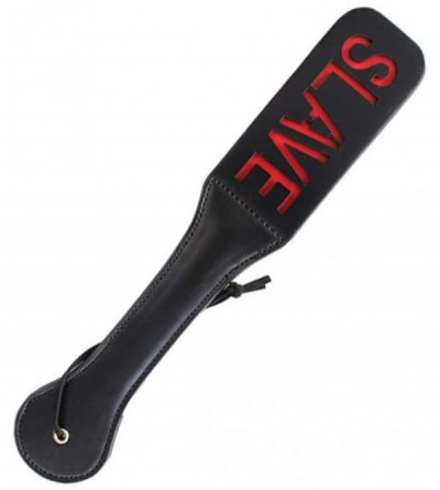 Paddles, Whips & Ticklers Dual Layer Spanking Paddle Fetish Leather Paddle Letter Patterned Role Play Discipline Sex Toy (Bla...
