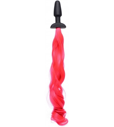 Anal Sex Toys Hot Pink Pony Tail Anal Plug - C118GL68WU5 $41.54