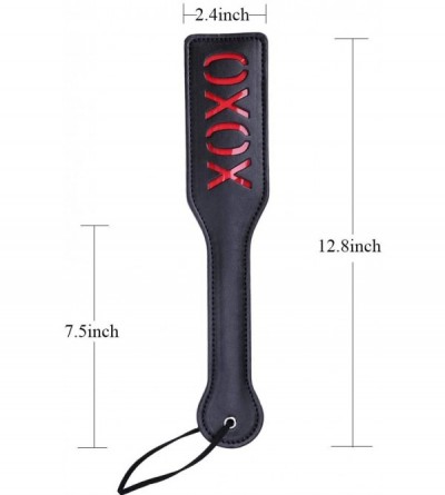 Paddles, Whips & Ticklers Faux Leather XOXO Spanking Paddle for Sex Play- 12.8inch Total Length Paddle- Black - Black - CJ19H...