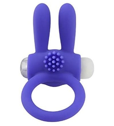 Vibrators Butterfly Bunny Vi-Bra-ting Lock Ring - Blue - C5193LLDKA2 $12.07
