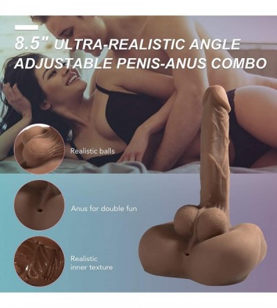 Dildos Realistic Dildo Penis Cock 8 inches with Dual Density Core and Flesh Surface Lifelike Large Penis Big Dick for Women- ...