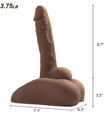 Dildos Realistic Dildo Penis Cock 8 inches with Dual Density Core and Flesh Surface Lifelike Large Penis Big Dick for Women- ...