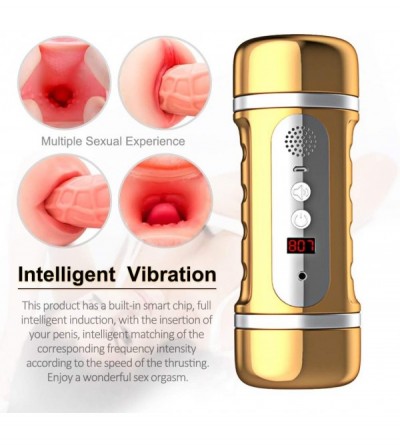 Male Masturbators Automatic Piston 5cm Telescopic Deep Throat Rotate Vibration Suction Modes Full-Automatic Toy Multiple Vibr...