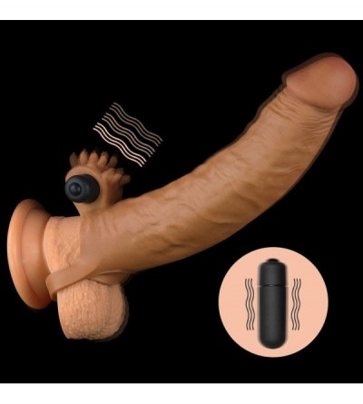 Pumps & Enlargers Vibrating Soft Realistic Penis Sleeve Penis Extender Extension Penis Enlarger Dick Sleeve Lengthen Couple M...