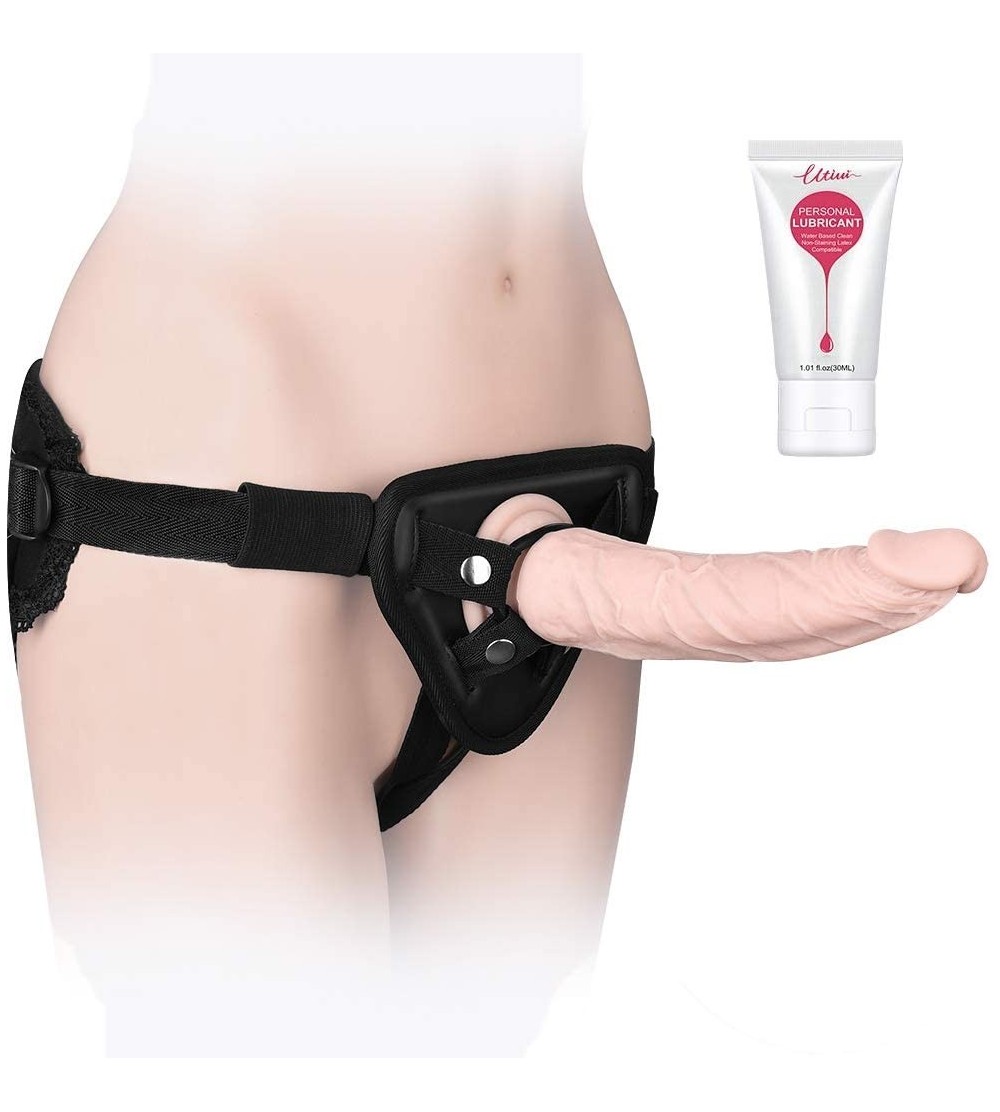 Dildos Wearable Sex Strap-on with Silicone Dildo Sex Toys for Female Masturbation and Lesbian- Lubricant Included - C6128WLGS...