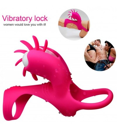 Penis Rings Wireless Penis Ring for Men with 10 Speeds Stimulate Clitoris Couple Love Shake Rooster-Remote Control USB Rechar...
