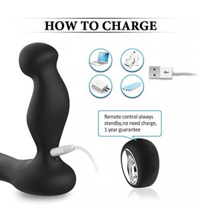 Penis Rings Remote Control Vibrating Male Prostate Massager Waterproof Anal Vibrator with Cock Ring and Ball Loop 12 Vibratio...