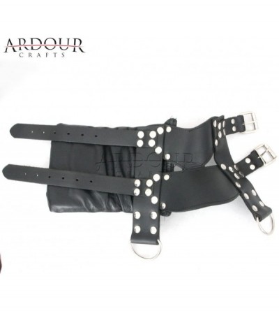 Restraints 100% Real Leather Ankle Suspension Bondage Cuffs Strong Leather Padded Boot Cuffs - CU12EXB2WEZ $55.71