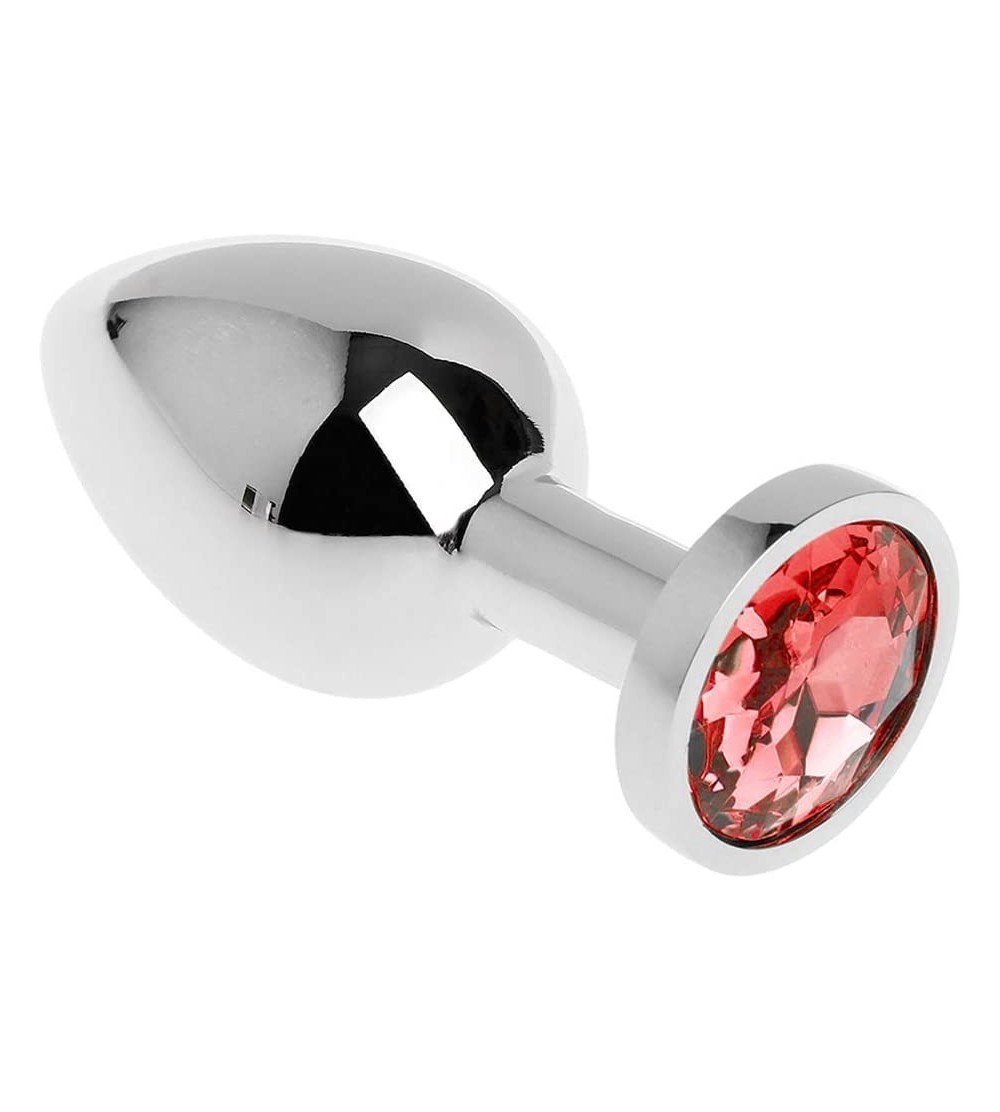Anal Sex Toys Small Size Metal Crystal Amal Plug Booty Beads Jewelled Amal Bùtt Plugs Adūlt Toys for Men Couples - Red - CK19...