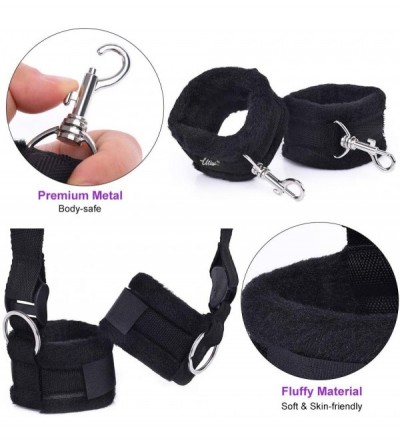 Restraints Restraint System Kit Wrist Thigh Leg Bondage Set with Nipple Clamp&Ankle Cuff &Neck Pillow for Couple SM Sex Game-...
