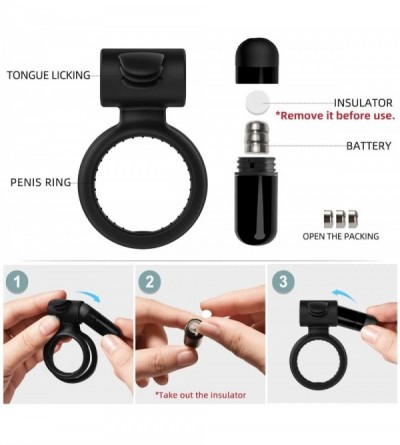 Penis Rings Vibrating Cock Ring with Double Ring-Premium Stretchy Longer Harder Stronger Erection Cock Ring Erection Enhancin...