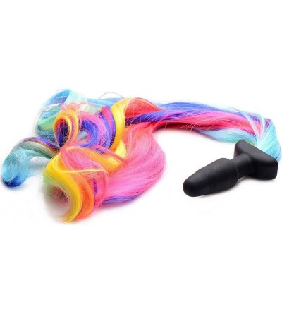 Anal Sex Toys Rainbow Pony Tail Anal Plug - CR18GL9QKRM $50.13