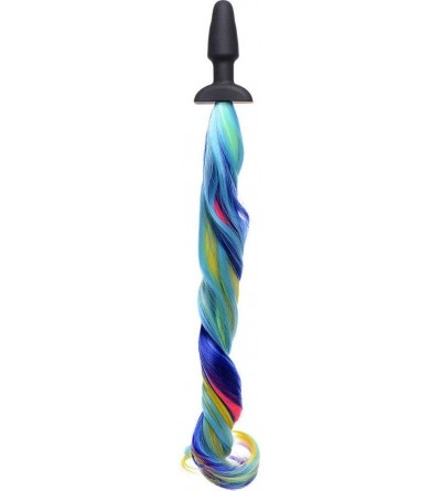 Anal Sex Toys Rainbow Pony Tail Anal Plug - CR18GL9QKRM $22.79