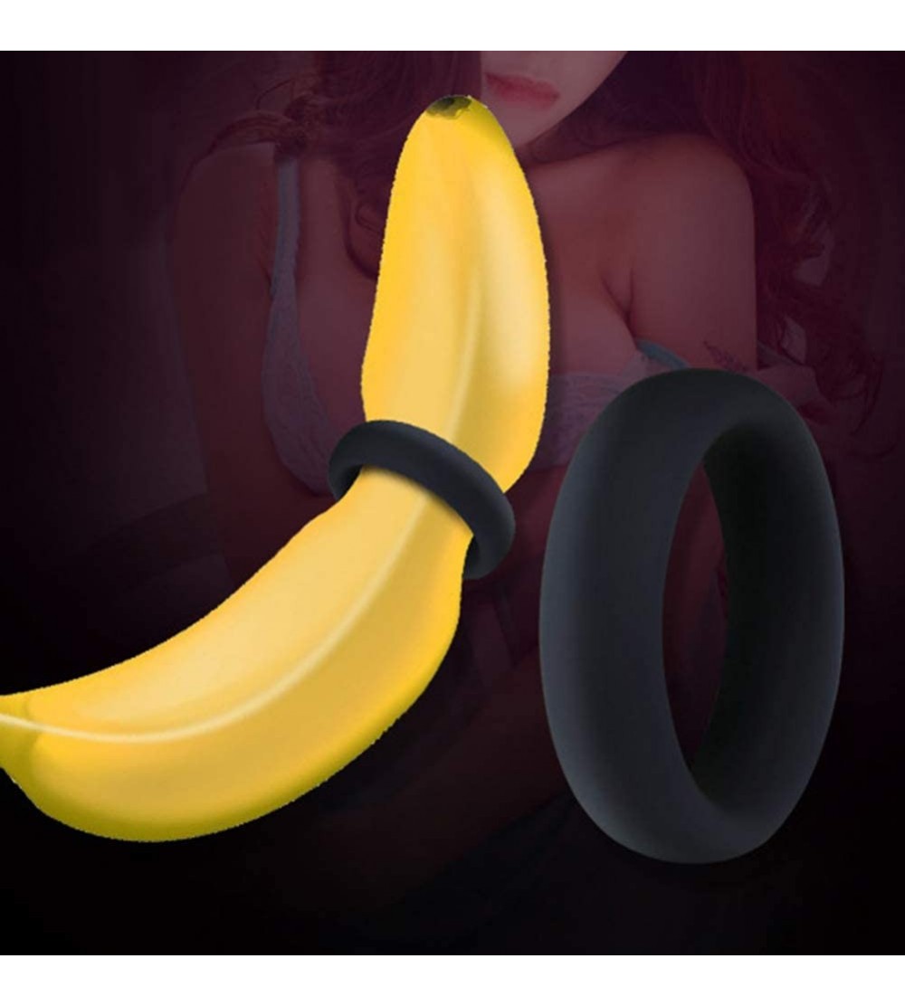Penis Rings Adult Male Enhancer Ejaculation Delay Penis Cock Ring Soft Silicone Sex Toy - Pink 4cm - CF18WW4L0GG $8.63