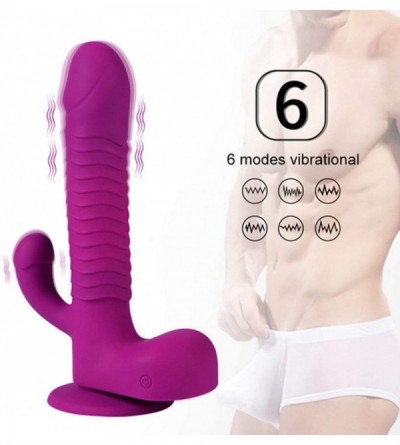 Dildos Rabbit Vibrator Massager Viberate Adult Toy for Clitoris Stimulation- Thrusting Dildo Vibrator Clit Stimulator with 6 ...