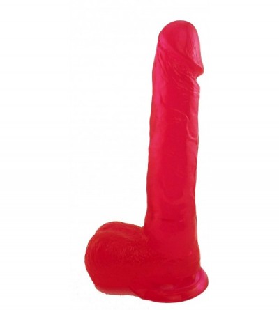 Dildos Top Cat 8.5 Inch Jelly Dong W/Suction Cup Red - CF11JGKYEXV $8.82