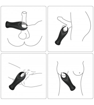 Male Masturbators Pincers Penis Vibrator Masturbator with Glans Massage Stimulation for Releasing Sexual Tension- 10 Vibratio...