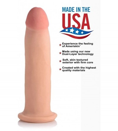 Dildos Ultra Real Dual Layer Suction Cup Dildo Without Balls- 9 Inch - C118NI6X0Y2 $18.15