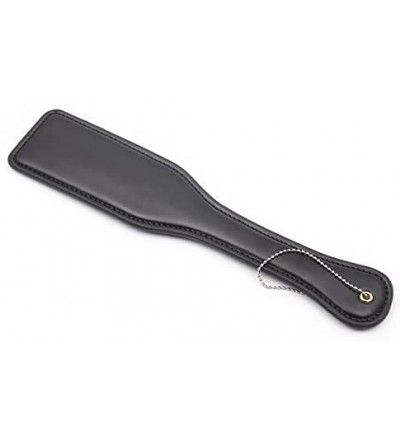 Paddles, Whips & Ticklers Black Handmade Leather Spanking Hand Shoot Couple Toys Adult Products(Black) - CB19CGK5KKX $17.02