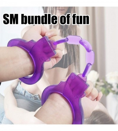 Restraints Bondage Soft Handcuffs Restraints Erotic Toy Adult Products Wrist Cuffs Silicone Cuff (Purple) - Purple - CL1948OS...