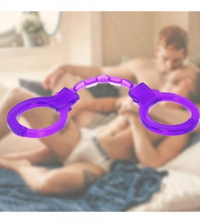 Restraints Bondage Soft Handcuffs Restraints Erotic Toy Adult Products Wrist Cuffs Silicone Cuff (Purple) - Purple - CL1948OS...