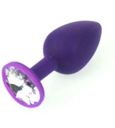 Anal Sex Toys Small Purple Silicone Jewel Butt Plug Diamond Jewel Sex Fetish BDSM Gear USA - Diamond - CP11NEWUV0H $27.39