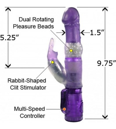 Vibrators Wet Wabbit Purple - C6113H9PUF3 $26.94