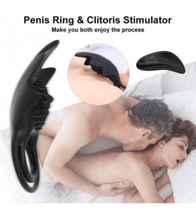 Penis Rings Penis Ring Vibrator for Men Erection Stamina Prolonging- Clitoris Stimulator with Remote Control & 10 Vibrations ...
