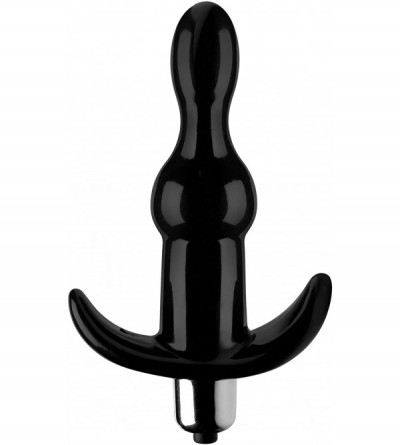 Anal Sex Toys Bumpy Vibrating Anal Plug - Black - C31955RGYYY $8.09