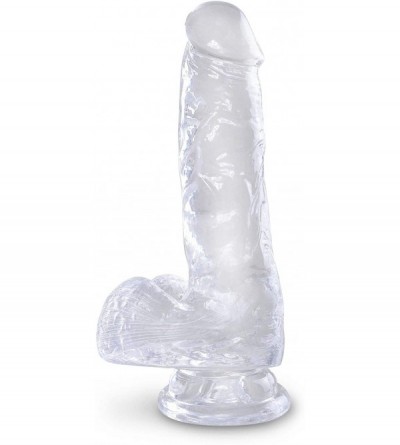 Dildos King Cock Clear 6" Cock with Balls- 1 Count - CU18XZ72NAY $42.35