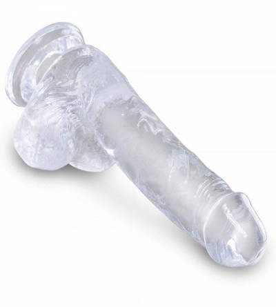 Dildos King Cock Clear 6" Cock with Balls- 1 Count - CU18XZ72NAY $13.92