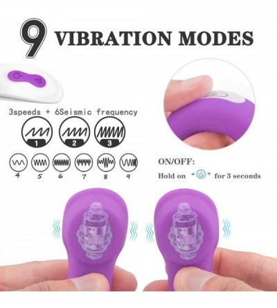 Vibrators Rechargeable Couple Vibrator- Wireless Waterproof Mini Headphone Design Penis Testicle & Clitoral Vibrator with 9 P...
